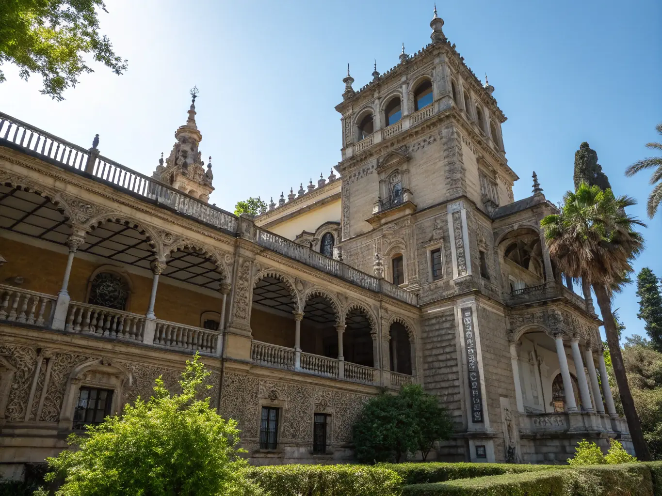 An inspiring image of a restored historical building, highlighting the architectural details and the surrounding landscape, symbolizing the preservation of cultural heritage.